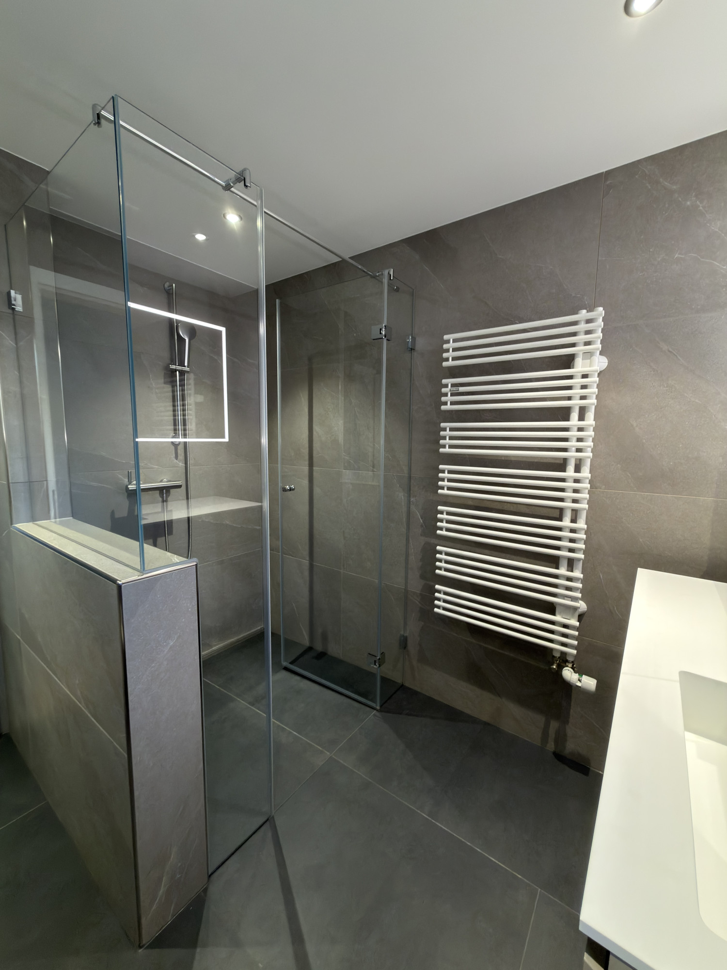 Badezimmer Umbau Bern Walk-in Dusche moderne Gestaltung